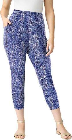 Roaman's Women's Plus Size Side-Pocket Essential Capri Legging in Kuwait