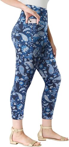 Roaman's Women's Plus Size Side-Pocket Essential Capri Legging in Kuwait