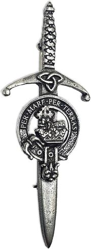 Macdonald (of Sleat) Scottish Family Clan Crest Kilt Pin - Made in Scotland in Saudi Arabia