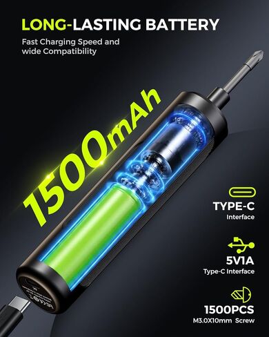 Mini Electric Screwdriver Set, SOONAN 120 in 1 Small Portable Cordless Power Screwdriver Set with 100 Precision Bits & LED Light & 20-bit Tool Set Handy Repair Tool for Phone Watch Camera Laptop in Kuwait