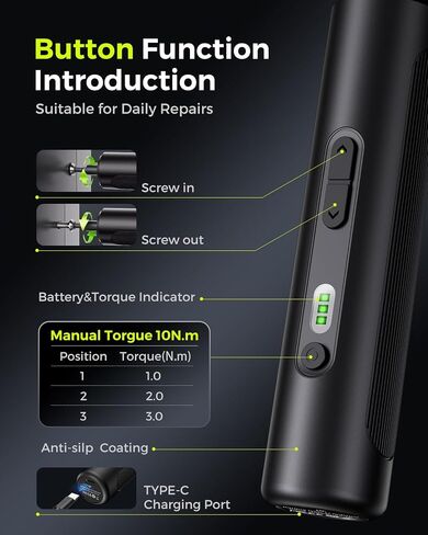 Mini Electric Screwdriver Set, SOONAN 120 in 1 Small Portable Cordless Power Screwdriver Set with 100 Precision Bits & LED Light & 20-bit Tool Set Handy Repair Tool for Phone Watch Camera Laptop in Kuwait