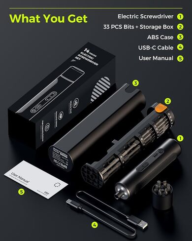 Mini Electric Screwdriver Set, SOONAN 120 in 1 Small Portable Cordless Power Screwdriver Set with 100 Precision Bits & LED Light & 20-bit Tool Set Handy Repair Tool for Phone Watch Camera Laptop in Kuwait