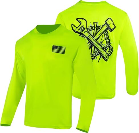 FONIRRA 3 Pack High Visibility Short Long Sleeve Work Shirt, Safety Yellow Orange in Saudi Arabia