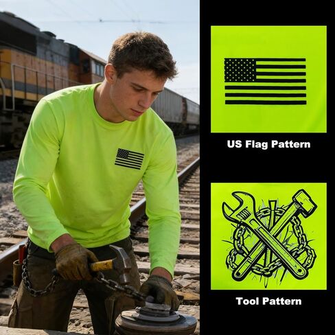 FONIRRA 3 Pack High Visibility Short Long Sleeve Work Shirt, Safety Yellow Orange in Saudi Arabia