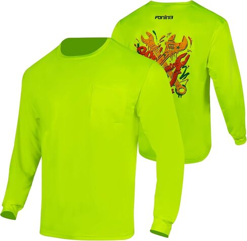 FONIRRA 3 Pack High Visibility Short Long Sleeve Work Shirt, Safety Yellow Orange in Saudi Arabia