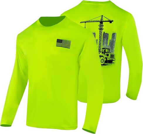 FONIRRA 3 Pack High Visibility Short Long Sleeve Work Shirt, Safety Yellow Orange in Saudi Arabia