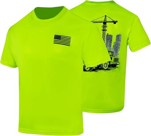FONIRRA 3 Pack High Visibility Short Long Sleeve Work Shirt, Safety Yellow Orange in Saudi Arabia
