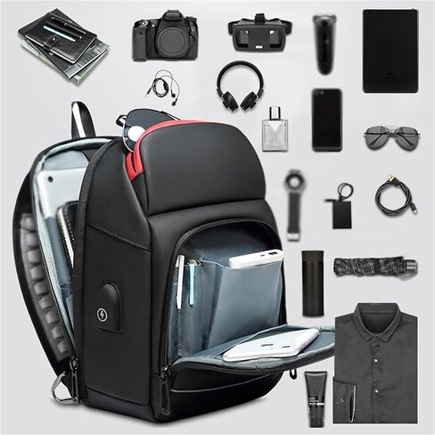 Shoulder bag for men Designer Men's Waterproof Chest Bag with USB Charging Crossbody Messenger Bag for Short Distances in Kuwait