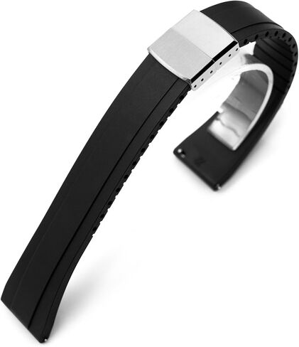 MiLTAT Quick Release FKM27 Black FKM Rubber Watch Strap in Kuwait