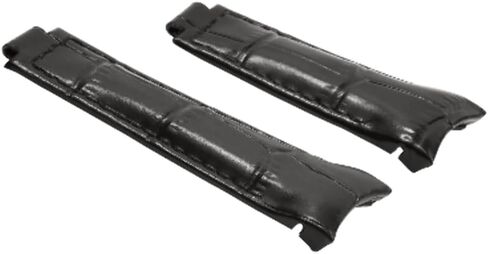 Ewatchparts حزام جلد منحني 20 ملم متوافق مع رولكس دايتونا 16518 16519 116518 116519 أسود in Kuwait