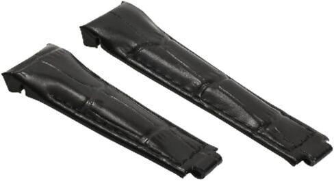 Ewatchparts حزام جلد منحني 20 ملم متوافق مع رولكس دايتونا 16518 16519 116518 116519 أسود in Kuwait