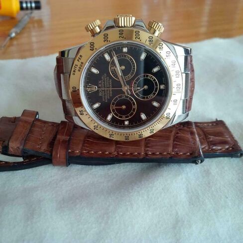 Ewatchparts Custom Strap End Link Compatible With Rolex Daytona 116508 116509 116520 116589 Shiny in Kuwait