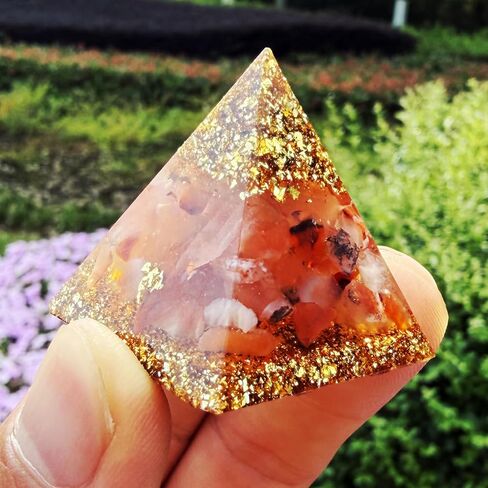 Zenkeeper 7 Pcs Natural Orgone Crystal Pyramids, 1.2 Inch Small Mini Orgonite Pyramid Porstive Energy Generator Healing Meditation Reiki Tool, Home Decor Spiritual Gifts (1.2inch 7 Color Set) in Saudi Arabia
