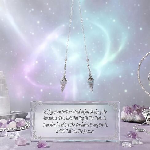 3Pcs Pendulum Crystal, Amethyst Aquamarine Lapis Lazuli Crystal Pendulums for Witchcraft Supplies and Divination, Spiritual Pointed Crystals for Dowsing, Meditation, Chakra Healing in Saudi Arabia