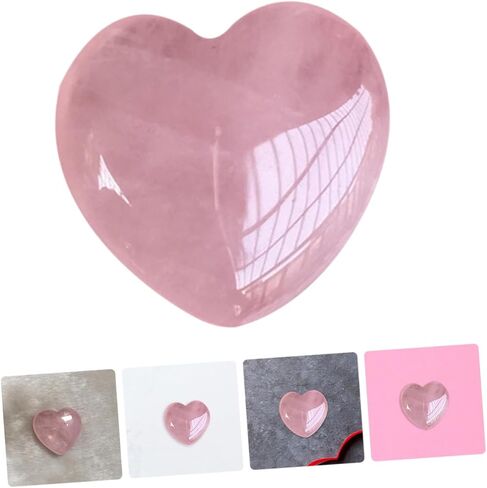 Rose Quartz Heart Palm Stone Crystal Healing Gemstone for Home Decor Meditation and Energy Balancing in Kuwait