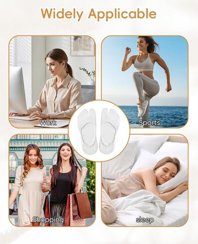 8 Pair Tabi Socks Women, No Show Flip Flop Low Cut Cotton Split Toe Socks in Saudi Arabia