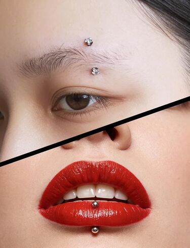 Eyebrow Piercing Jewelry Surgical Steel Internal Thread Curved Barbell Tiny Eyebrow Ring Vertical Labret Lip Jewelry Ear Rook Small Belly Button Ring for Women Men 16g 6mm/8mm/10mm in Saudi Arabia
