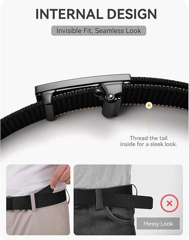 CHAOREN Ratchet Belts for Men - 31mm Nylon Web Belt for Golf Tactical Work Casual, Adjustable Webbing with Ratcheting Buckle in Saudi Arabia