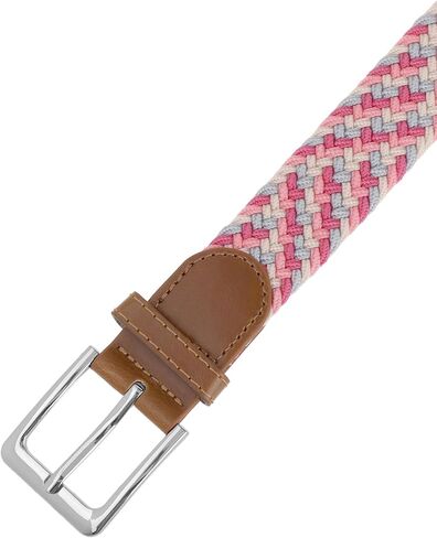 Unisex Braided Stretch Belts, Multicolored Elastic Woven Golf Jean Belt Waistband for Men and Women in Kuwait