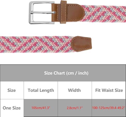 Unisex Braided Stretch Belts, Multicolored Elastic Woven Golf Jean Belt Waistband for Men and Women in Kuwait