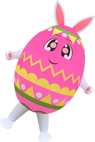 Super Funny Easter Inflatable Bunny Costume Egg Blow-up for Adult Halloween Christmas Party Pink Easter Egg in Saudi Arabia