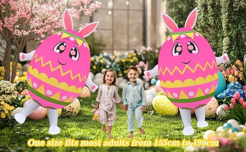 Super Funny Easter Inflatable Bunny Costume Egg Blow-up for Adult Halloween Christmas Party Pink Easter Egg in Saudi Arabia