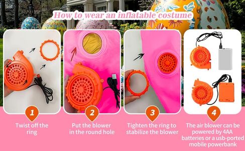 Super Funny Easter Inflatable Bunny Costume Egg Blow-up for Adult Halloween Christmas Party Pink Easter Egg in Saudi Arabia