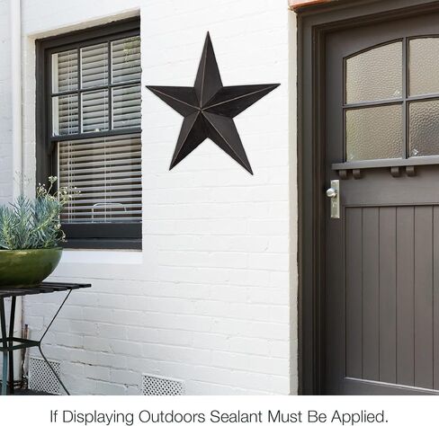 CWI Gifts Metal Barn Star - 24" Galvanized Hanging Star - Farmhouse Wall Decor - Black - 1 in Saudi Arabia
