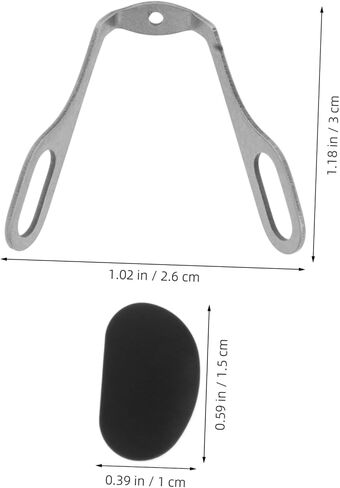 SHERCHPRY U-Shaped Nose Bridge Pads Replacement for Sunglasses with Screw-in Soft Silicone Non-Slip Nose Pads Eyeglass Repair Kit 2 Sets in Kuwait