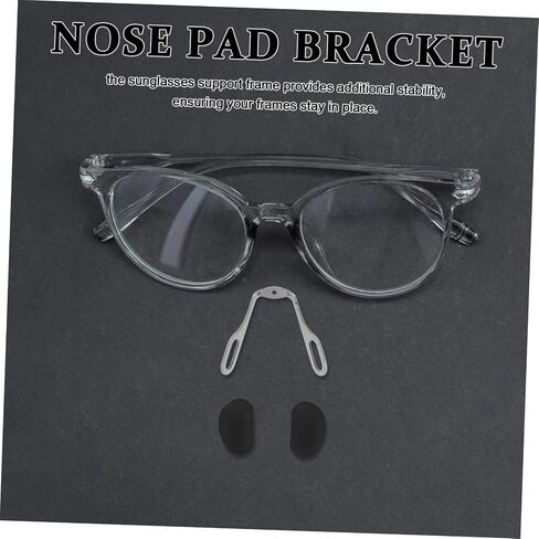 SHERCHPRY U-Shaped Nose Bridge Pads Replacement for Sunglasses with Screw-in Soft Silicone Non-Slip Nose Pads Eyeglass Repair Kit 2 Sets in Kuwait
