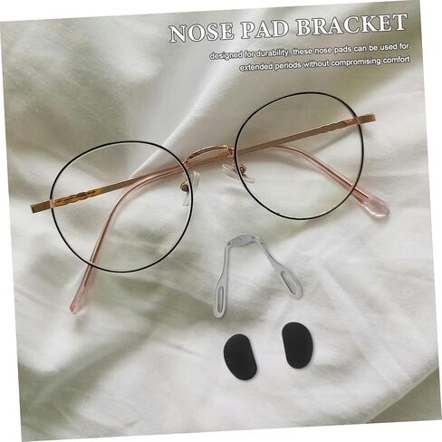 SHERCHPRY U-Shaped Nose Bridge Pads Replacement for Sunglasses with Screw-in Soft Silicone Non-Slip Nose Pads Eyeglass Repair Kit 2 Sets in Kuwait