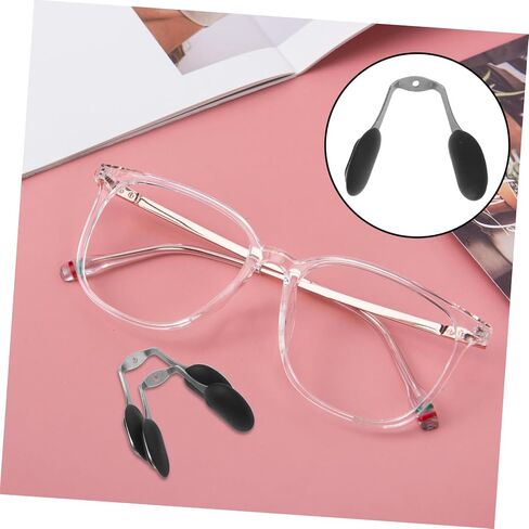 SHERCHPRY U-Shaped Nose Bridge Pads Replacement for Sunglasses with Screw-in Soft Silicone Non-Slip Nose Pads Eyeglass Repair Kit 2 Sets in Kuwait