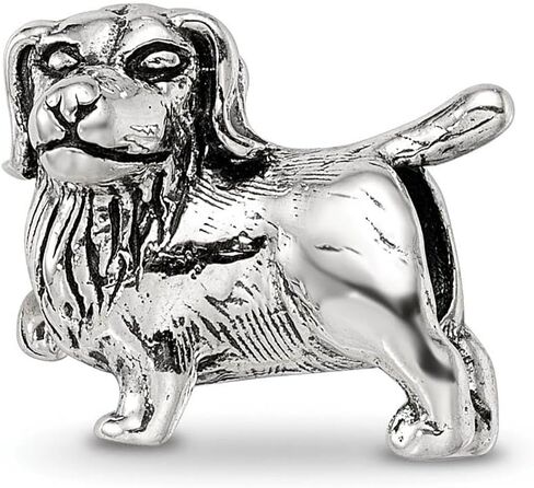 The Black Bow Sterling Silver Golden Retriever Bead Charm in Saudi Arabia