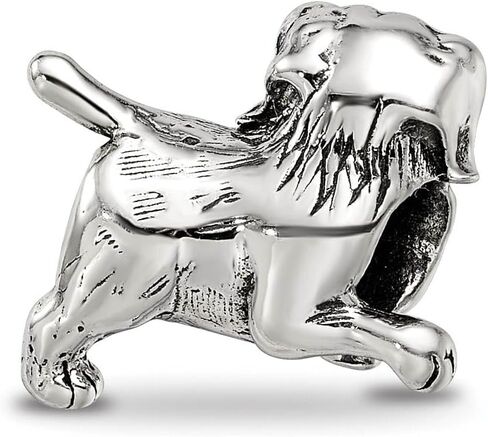 The Black Bow Sterling Silver Golden Retriever Bead Charm in Saudi Arabia