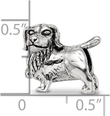The Black Bow Sterling Silver Golden Retriever Bead Charm in Saudi Arabia