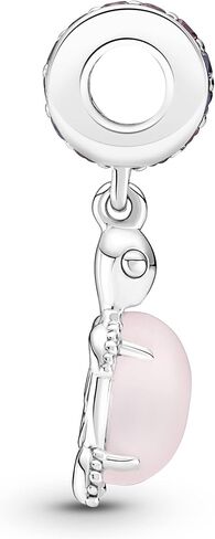 PANDORA Murano Glass Pink Sea Turtle Dangle Charm - Compatible Moments Bracelets - Jewelry for Women - Gift for Women - Made with Sterling Silver & Man-Made Crystal in Kuwait