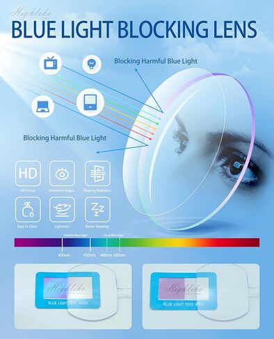 HIGHLIKE Rimless Reading Glasses, Spring Hinge Readers, Diamond Cut Edge Design Blue Light Glasses in Kuwait