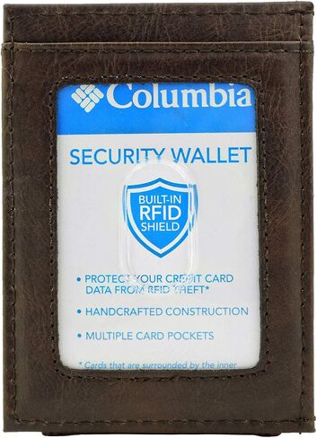 محفظة جيب أمامي رفيعة بتقنية Rfid للرجال من كولومبيا مع مشبك نقود مغناطيسي in Kuwait