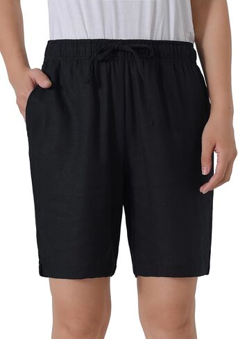 Weintee Women's Petite Linen Shorts for Casual Summer in Kuwait