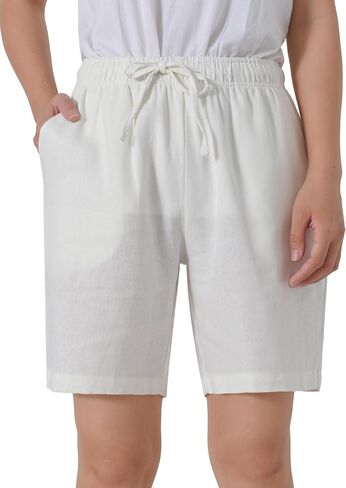 Weintee Women's Petite Linen Shorts for Casual Summer in Kuwait