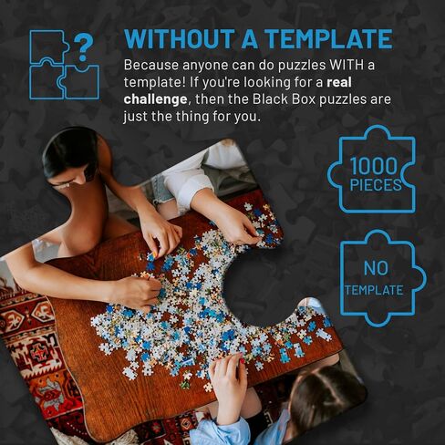 ألعاب Misu Black Box Puzzle بدون قالب ، ألغاز بانوراما للبالغين 1000 قطعة ، بارد بارد للألواح. in Kuwait