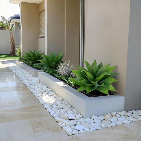 Zythrem 14 Inch Agave Plant Artificial Outdoor - 2 PCS UV Resistant Outdoor Faux Plants Large Fake Plant Realistic Fake Aloe Plant for Front Porch Planter Indoor Home Decor Garden (Green) in Saudi Arabia