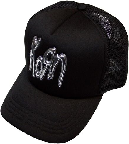 Rock Off officially licensed products Men's Korn Sonic Silver Logo Trucker Cap Black in Kuwait