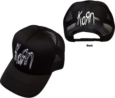 Rock Off officially licensed products Men's Korn Sonic Silver Logo Trucker Cap Black in Kuwait