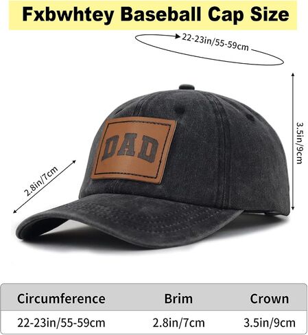 Dad and Mom Hats for Men Women, Leather Adjustable Cotton Fathers Mothers Day Birthday Baseball Caps in Saudi Arabia