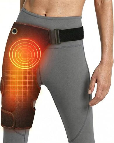 Hip Brace Heating Pad - Heated Support for Hip Pain Sciatic Nerve Lower Back Thigh Buttock for Men Women - Adjustable Electric Heating Therapy Wrap Device for Sciatica & Hip Joint Support in Saudi Arabia