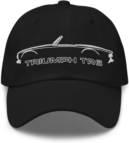 Triumph TR6 Silhouette Embroidered Dad Hat Classic Low Profile Roadster Cap in Kuwait
