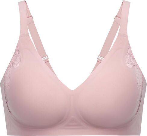 Angelhood Bra for Women No Underwire Seamless Full Coverage Bralettes Lace Edge Ultra Comfort Support T-Shirt Bra Push Up in Saudi Arabia