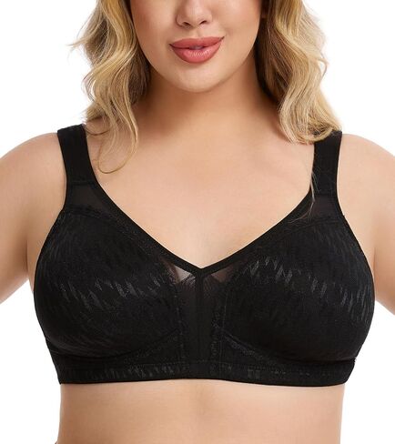 Full Coverage Minimizer Bra for Women Wireless Non-Padded Seamless 36C-48DD in Saudi Arabia