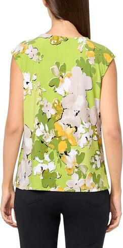 Kasper Women's Printed Ity Extended Shoulder Keyhole Ca in Kuwait